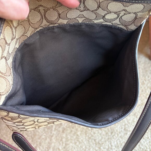 Coach Tan Signature Shoulder/Cross body Bag - Picture 6 of 7